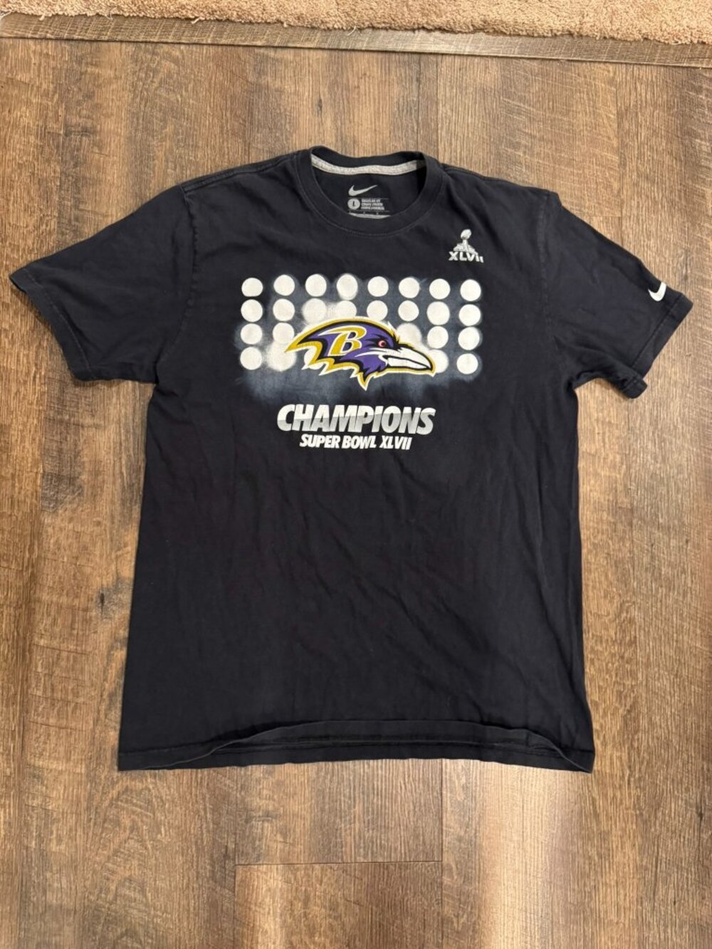 Vintage Nike Baltimore Ravens Super Bowl XLVII Champions Short Sleeve T-Shirt